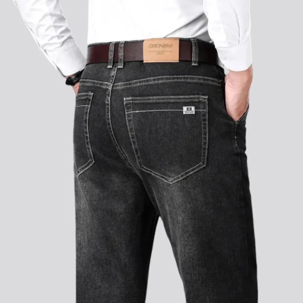 Sanded vintage tapered men's jeans