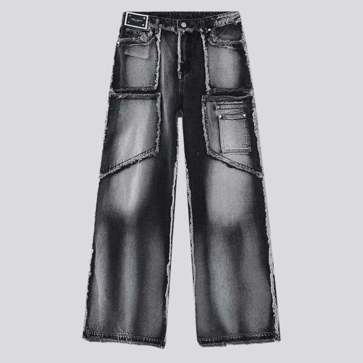 Mid-waist men's fashion jeans