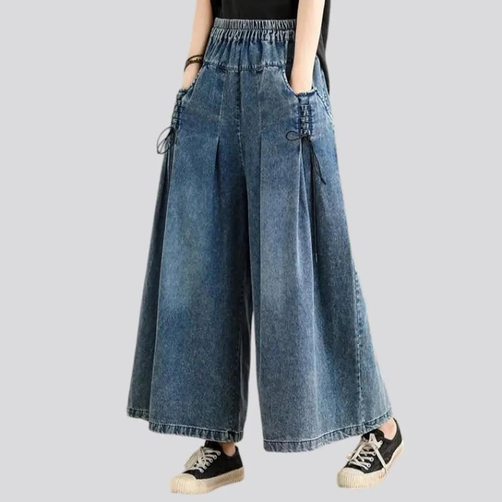 Street culottes women's jean pants