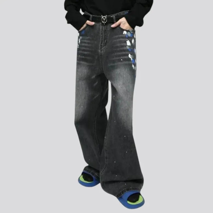 Mid rise trendy men's jeans