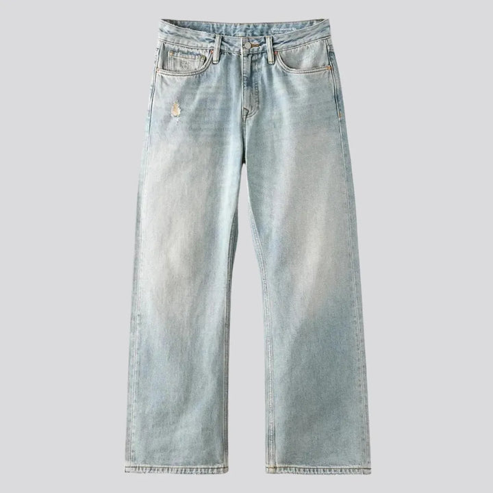 Vintage style bleached men's jeans