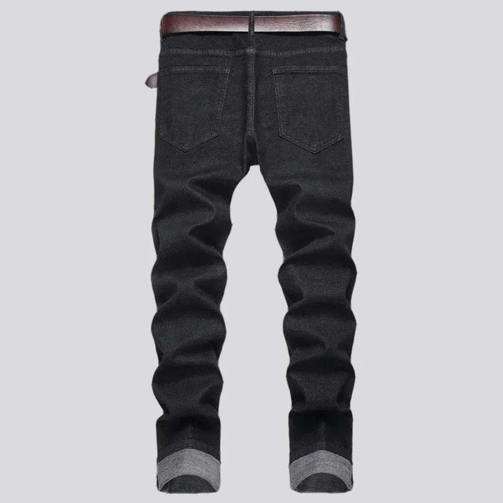 Distressed mid-waist jeans
 for men