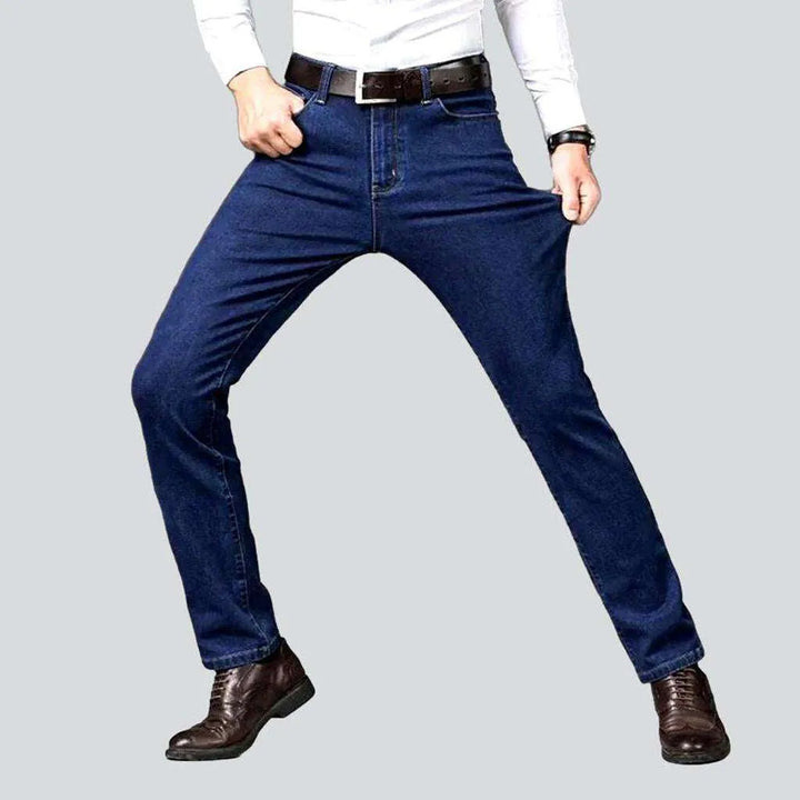 Business casual elastic men's jeans