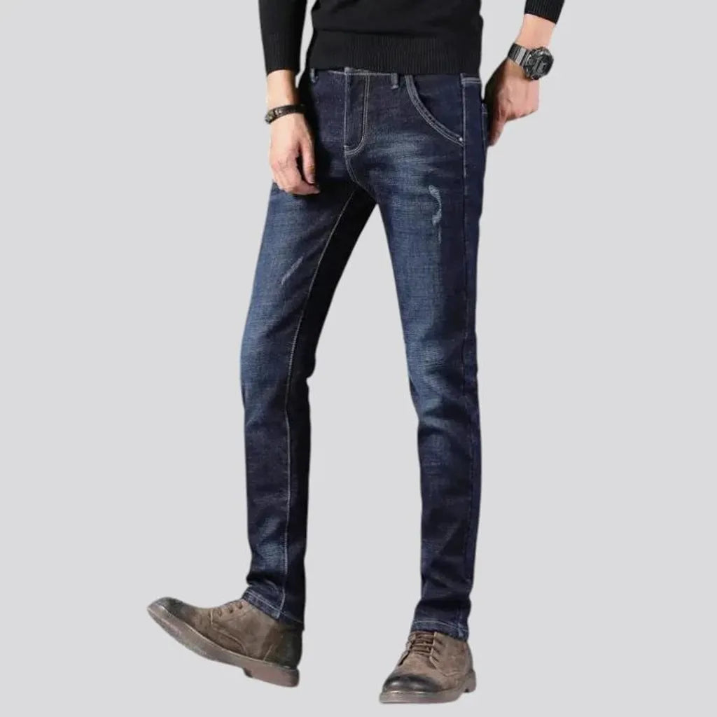 Stretchable slim-fit men's jeans