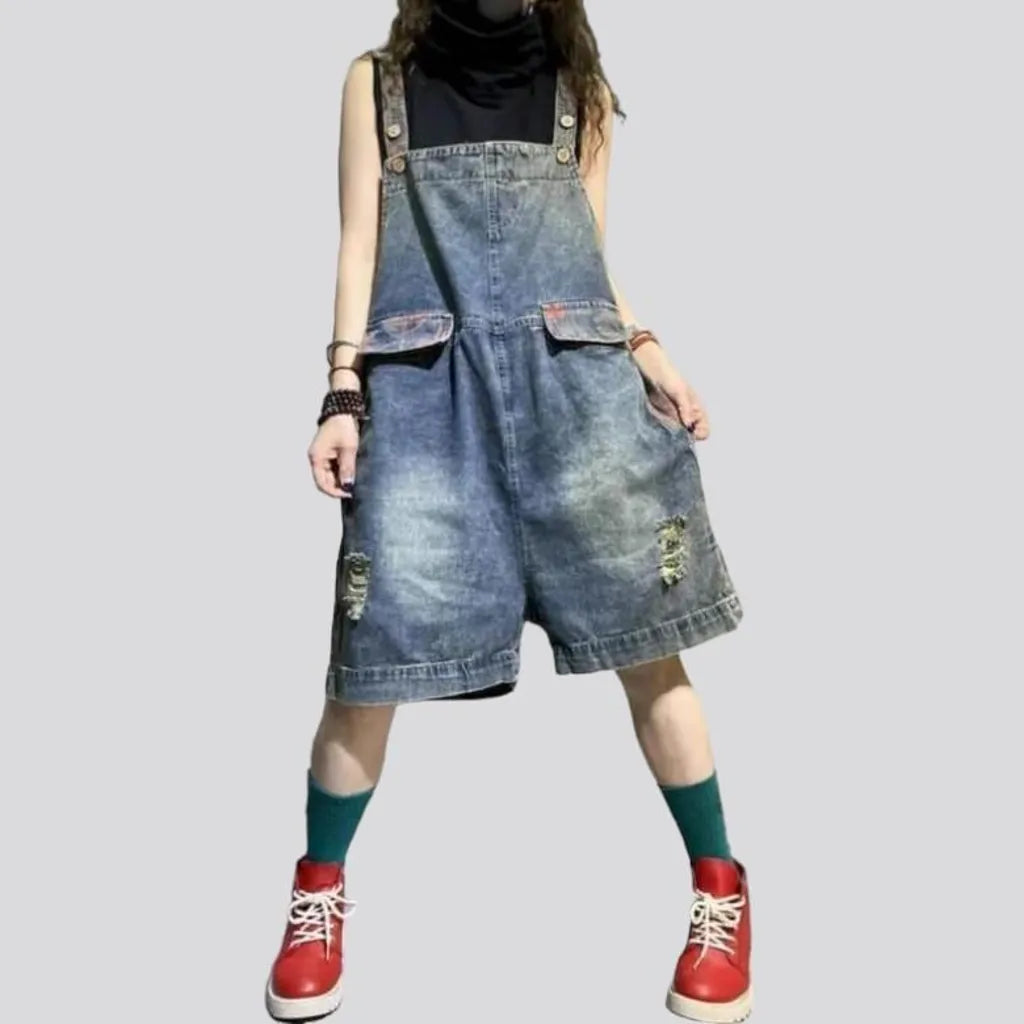 Jeans women's overall shorts