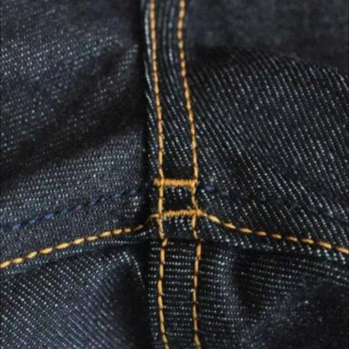 Straight raw men's selvedge jeans