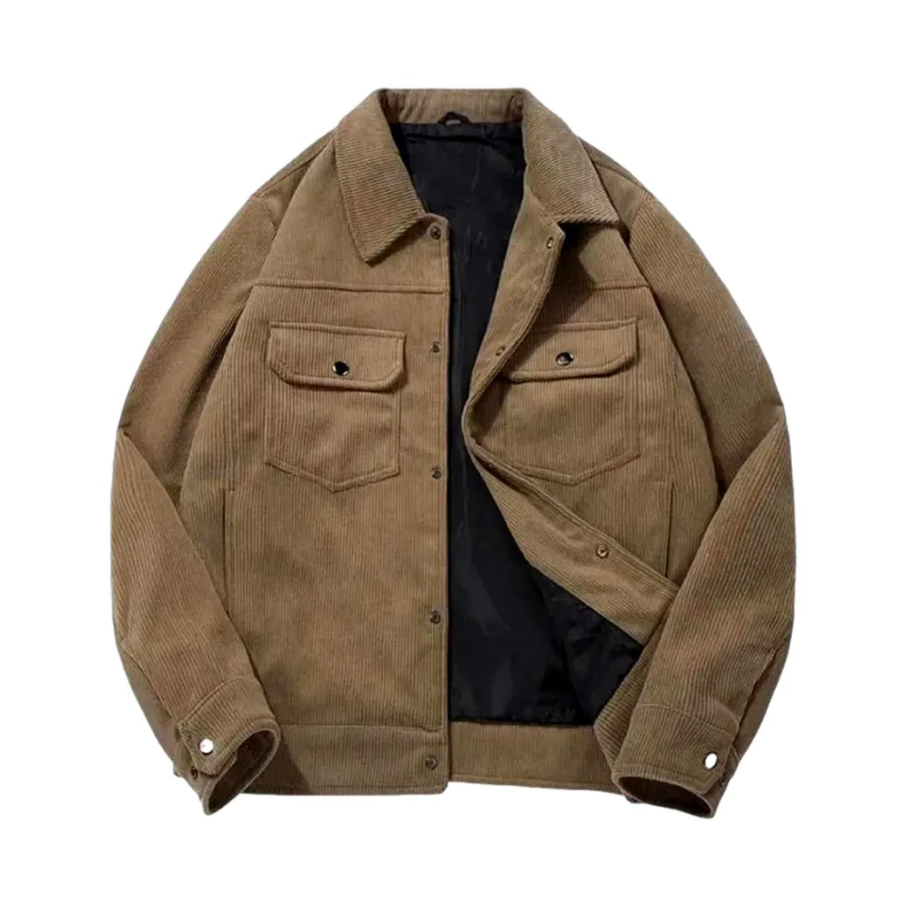 Casual Cargo Men's Corduroy Jacket - Sand