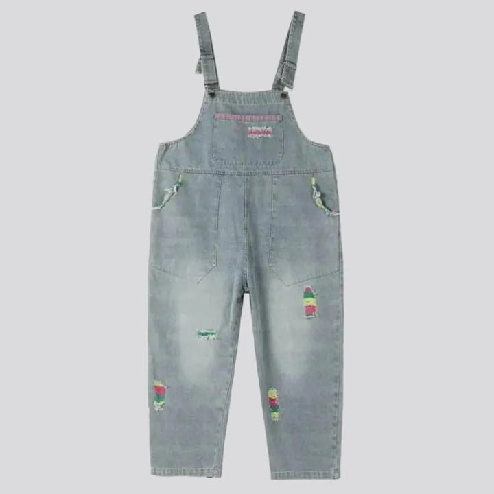 Embroidered vintage denim jumpsuit
 for ladies | Jeans4you.shop