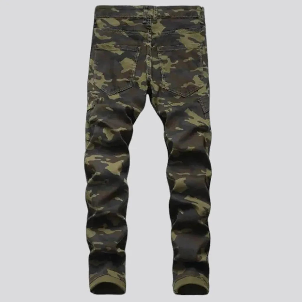 Camouflage skinny fit men's jeans