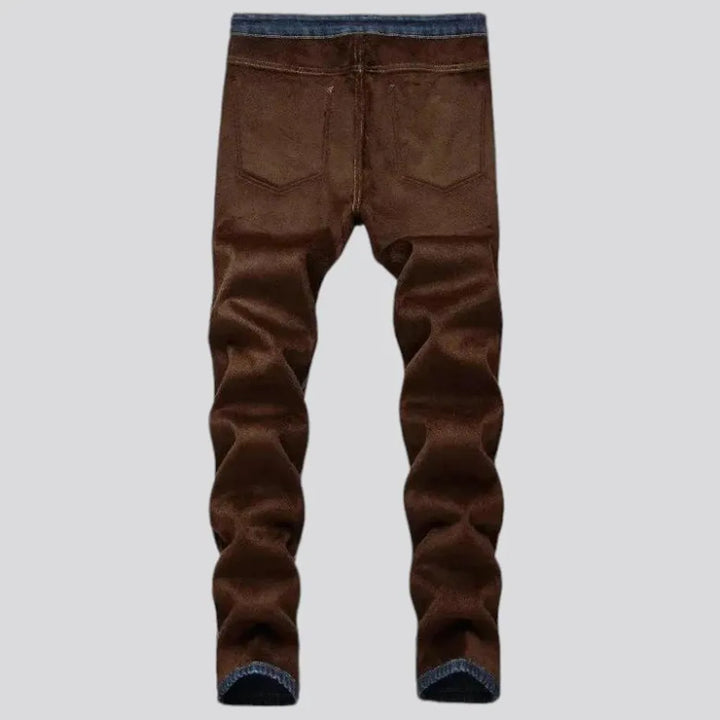 Skinny fit grinded men's jeans