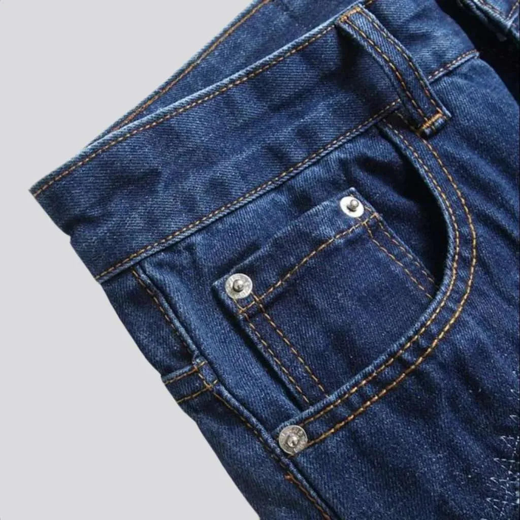 Men's embroidered jeans