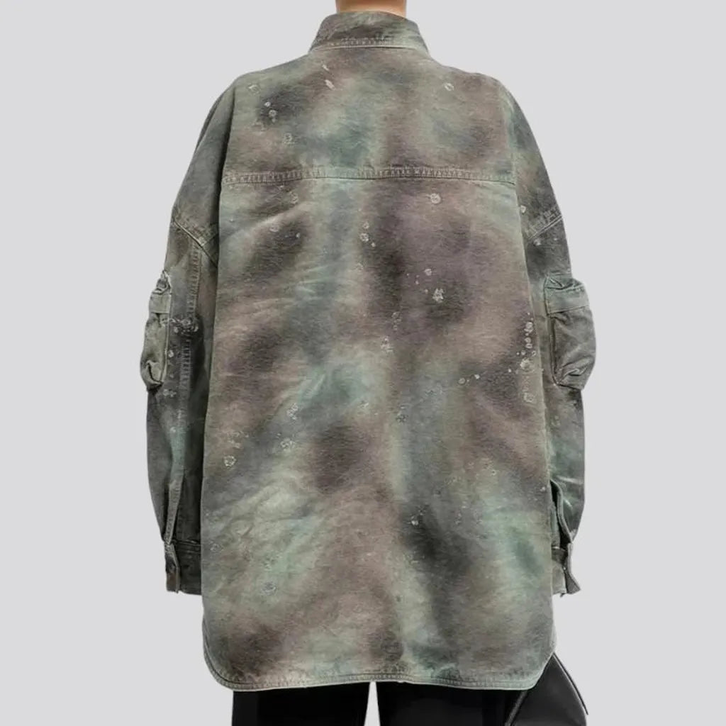 Camouflage denim jacket
 for women