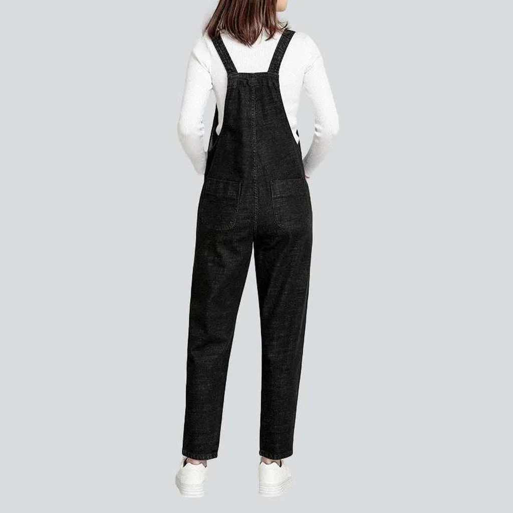 Women's jeans overall with pockets