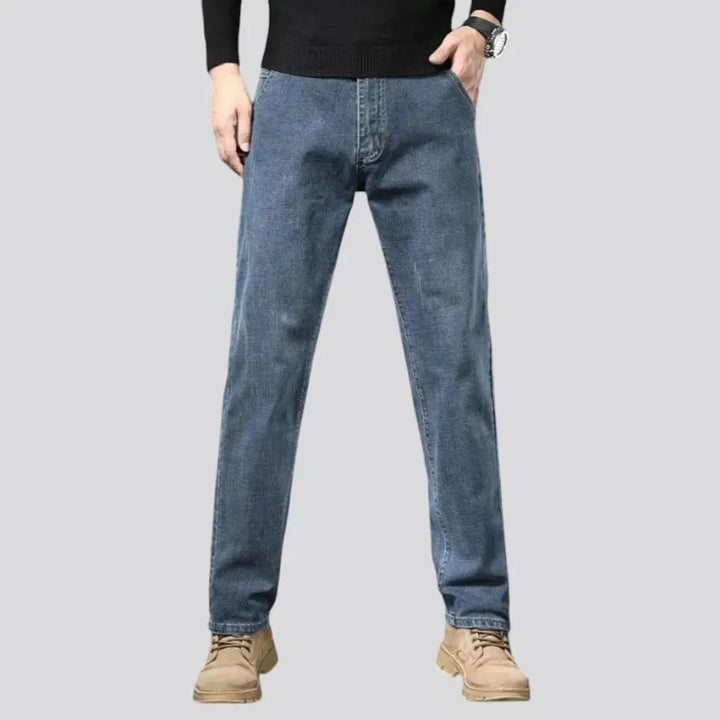 High-rise casual men's jeans