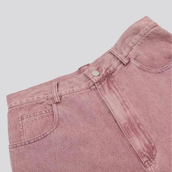 Baggy women's stonewashed jeans
