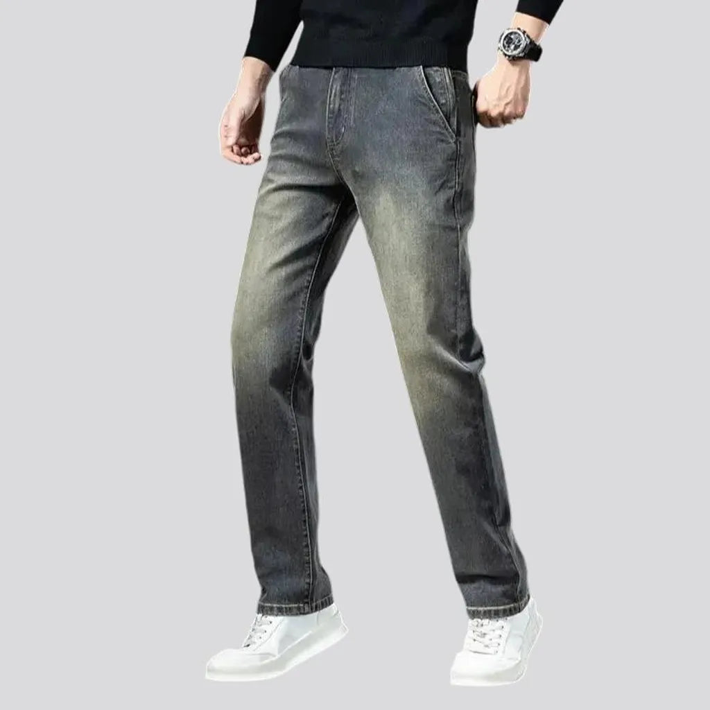 Vintage style straight-leg men's jeans