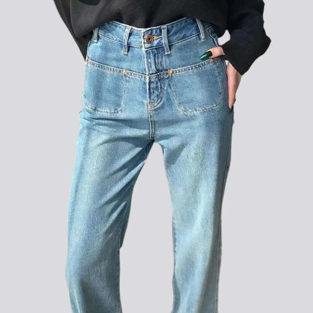Fashion classic straight women's jeans