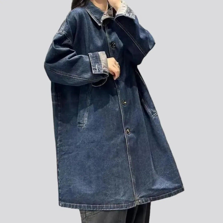 Fashion vintage denim coat
 for women