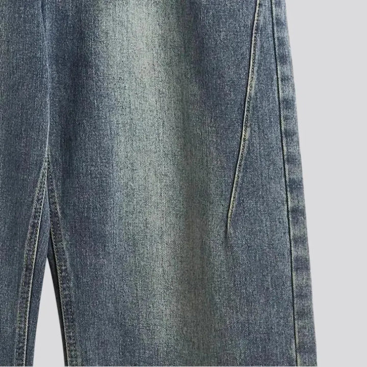 Whiskered street style light jeans for men