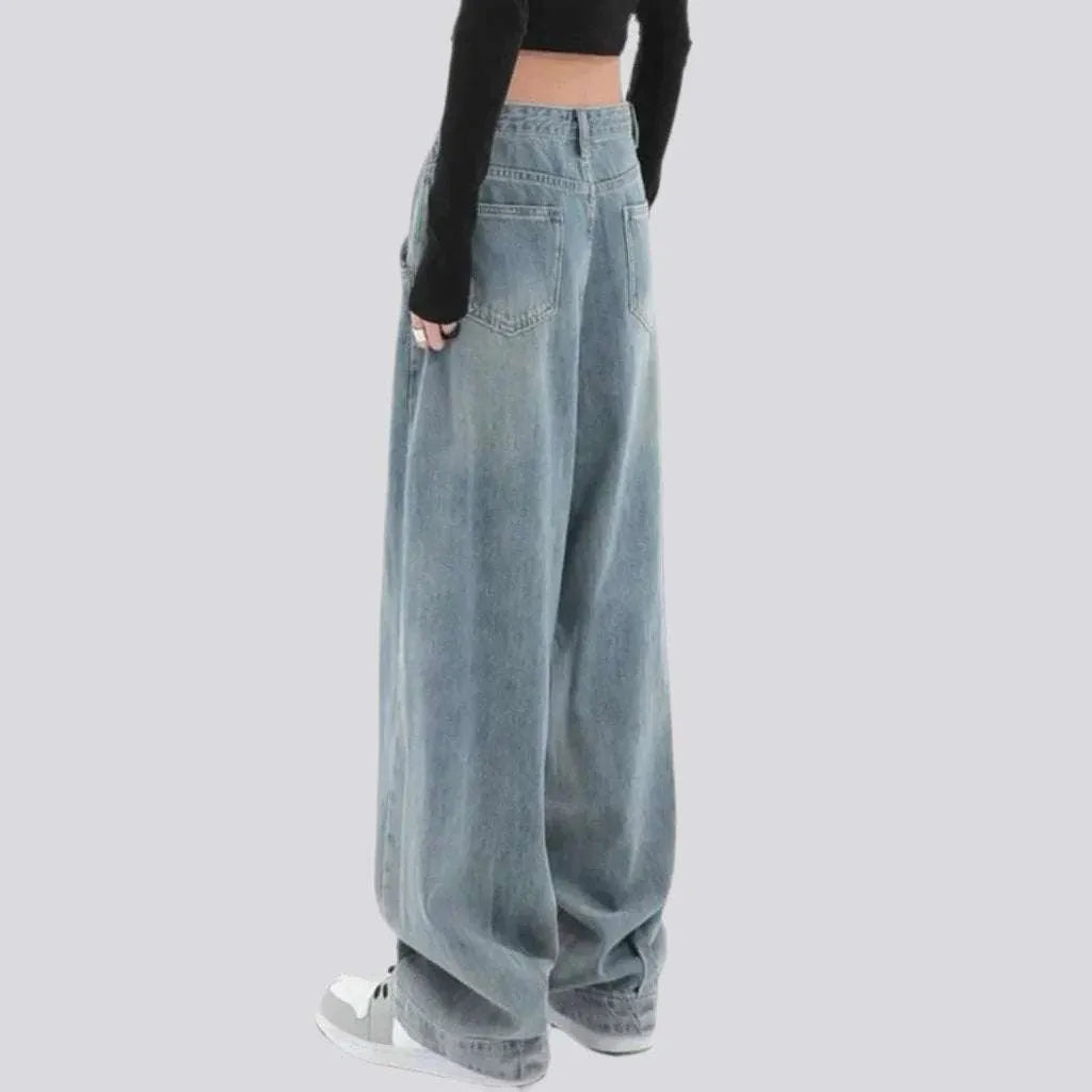 Vintage front seams jeans
 for women