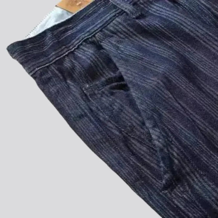 Street dark-blue men's jeans pants