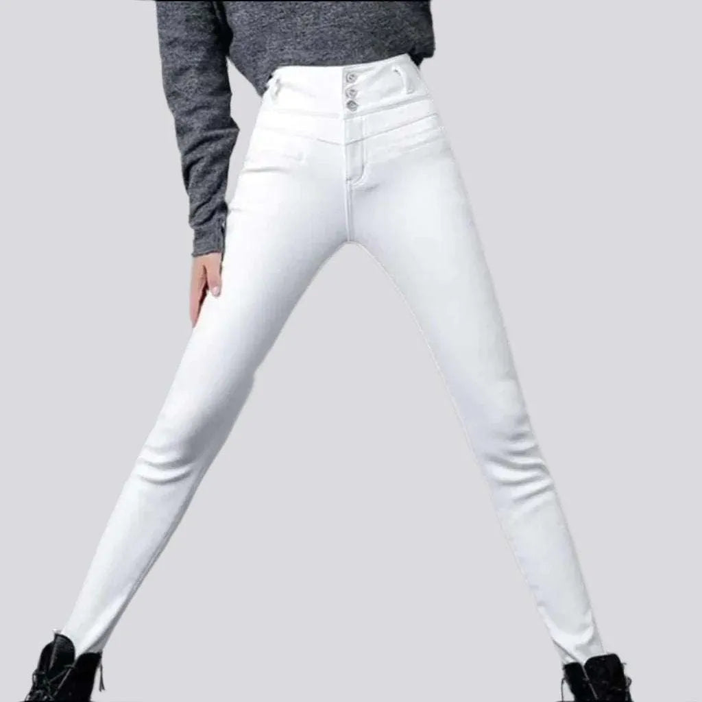 Casual monochrome jeans
 for ladies