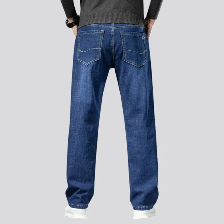 Classic warm elastic men's jeans