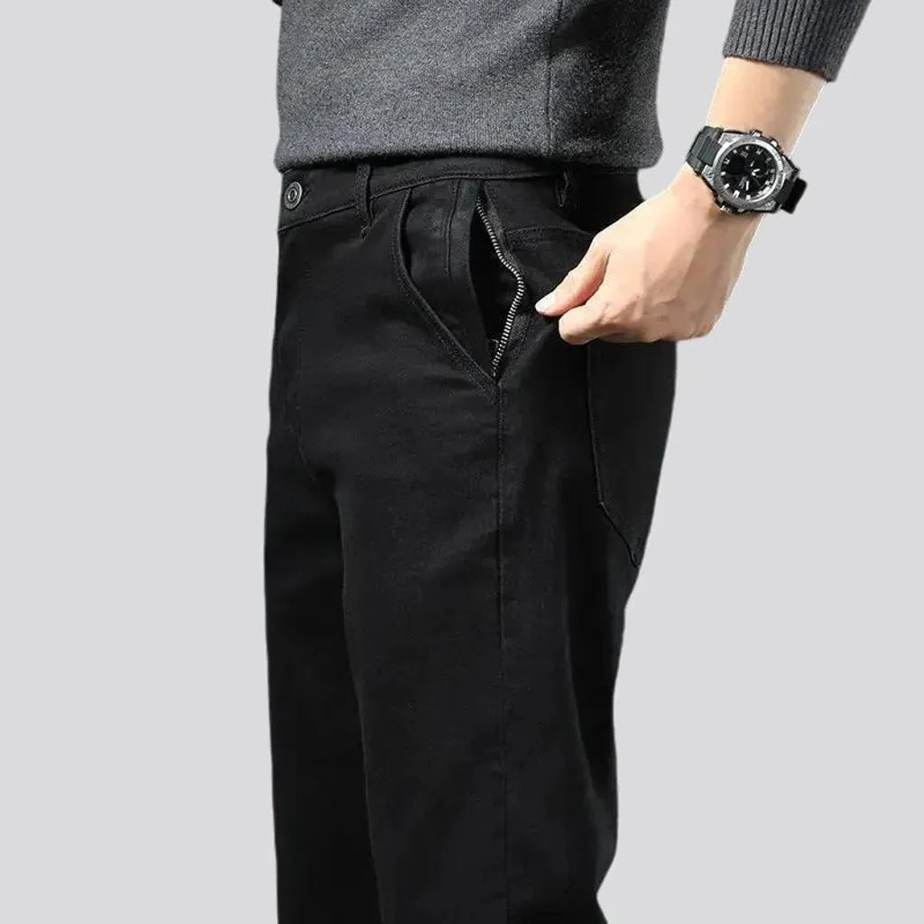 Casual high waist tapered leg jeans for men