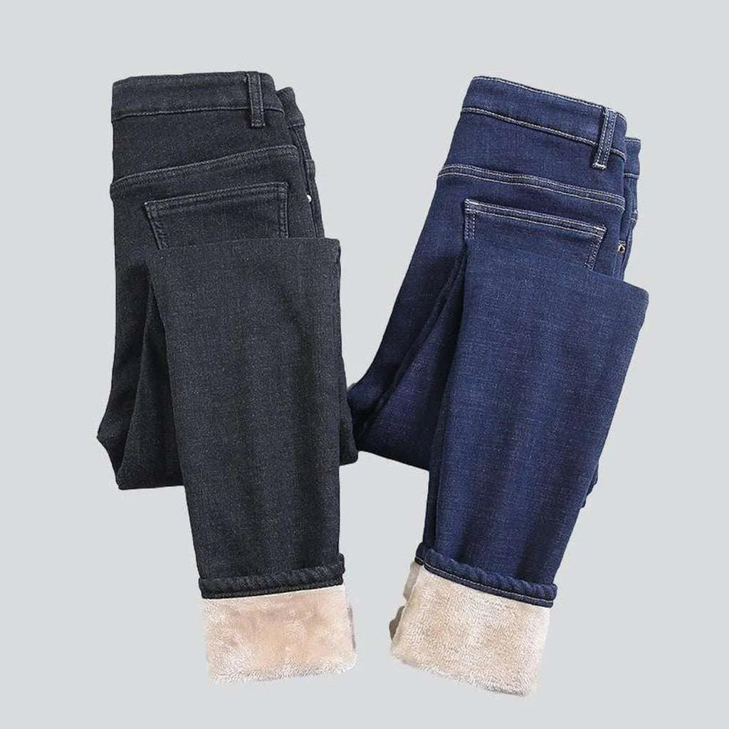 Skinny winter jeans for women