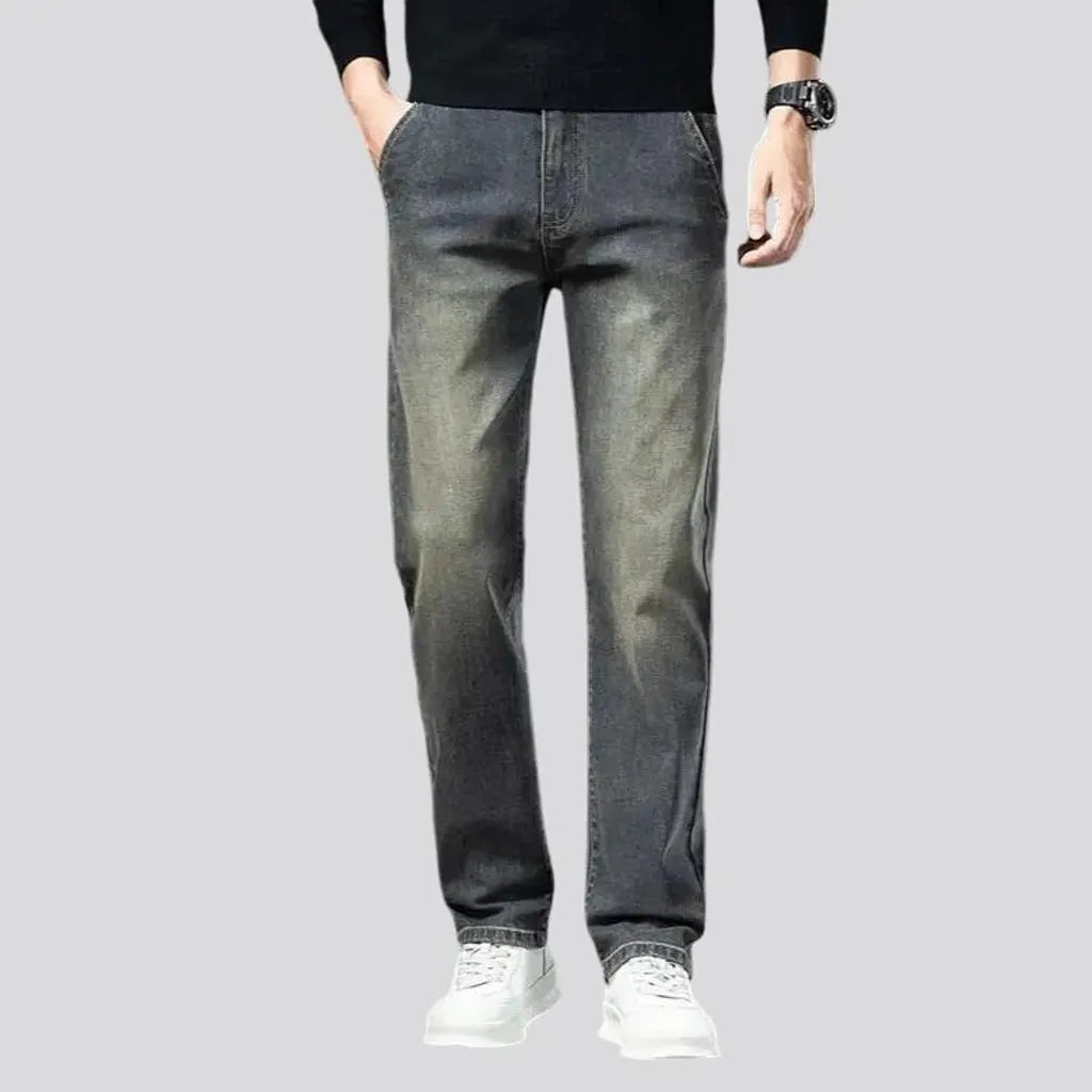 Vintage style straight-leg men's jeans