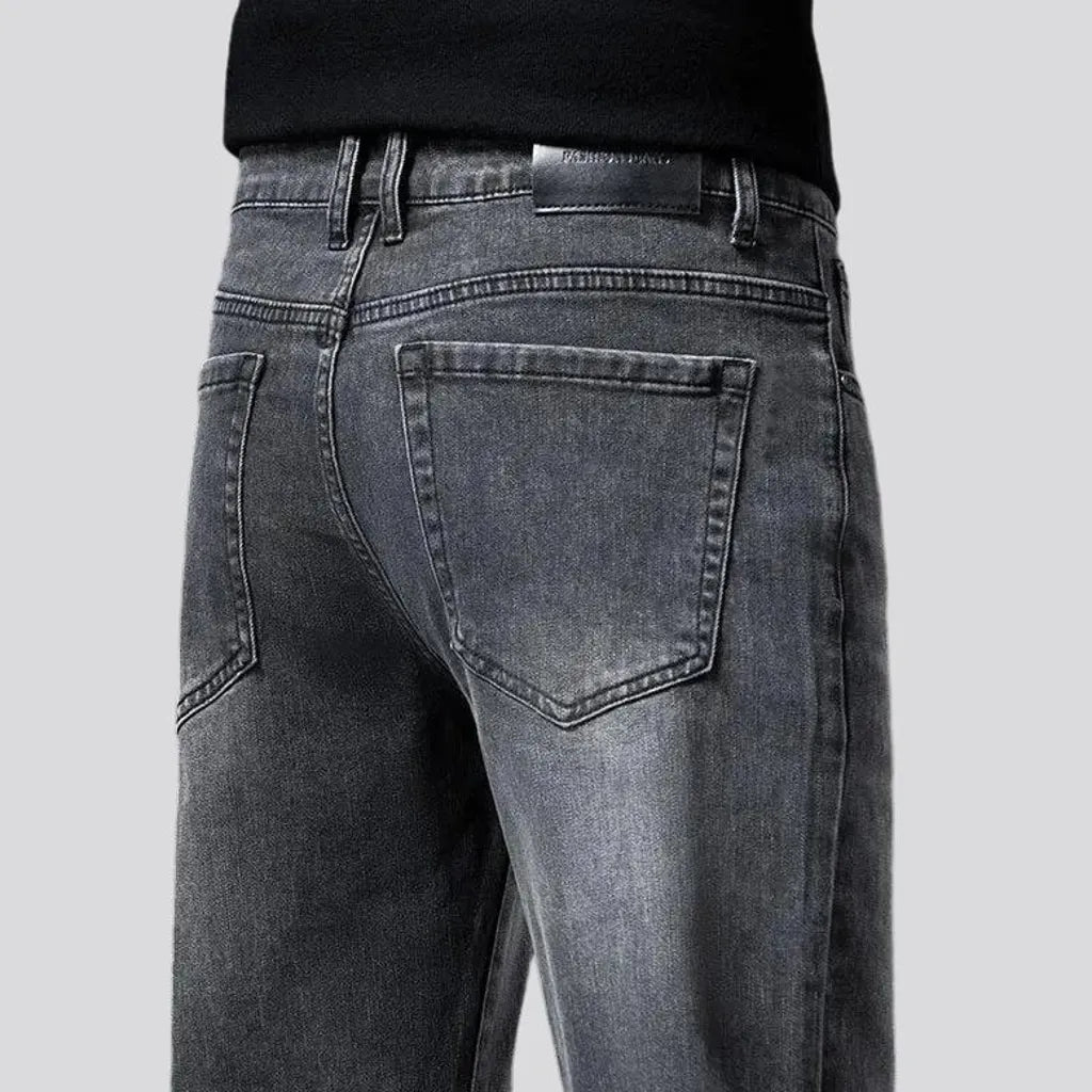 Stretchable vintage tapered men's jeans