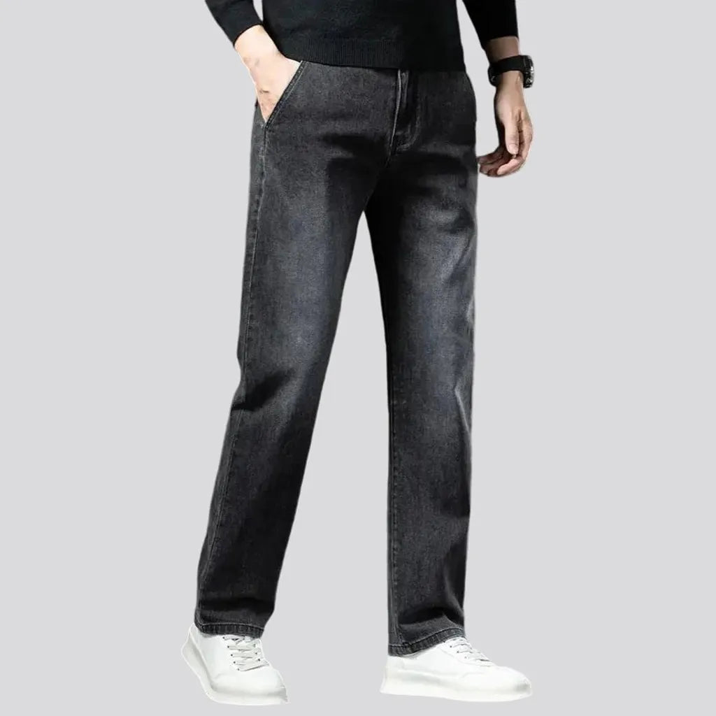 High waist casual men's jeans