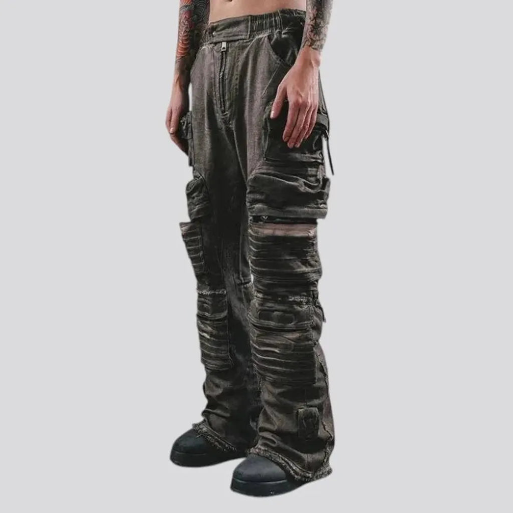 Baggy fit vintage style men's jean pants