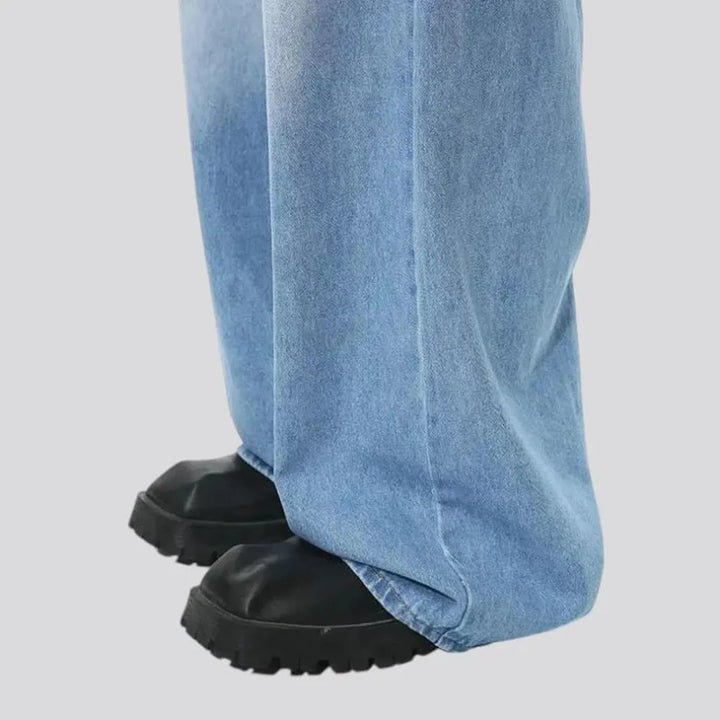 Comfortable mid rise street men's jeans