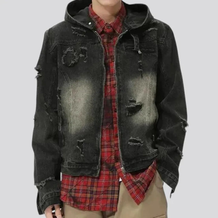 Stylish boho men's jeans jacket