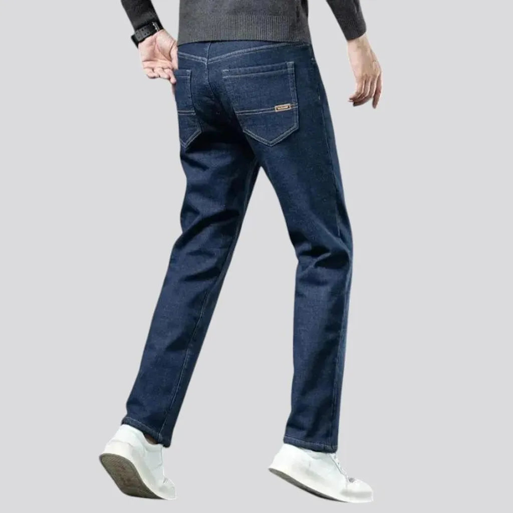 Narrowing elastic men's jeans