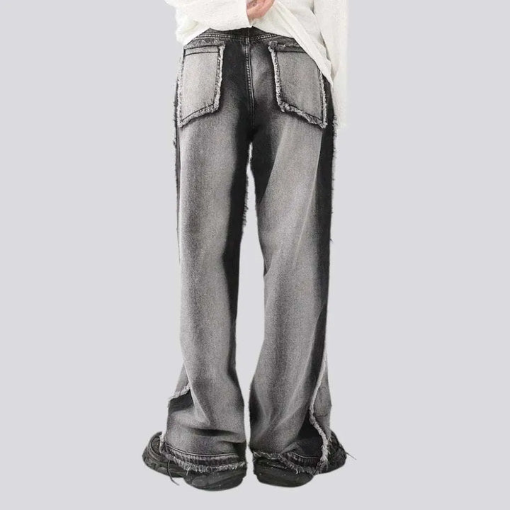 Mid-waist men's fashion jeans
