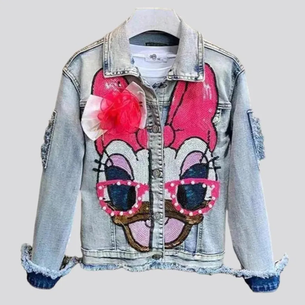 Painted y2k women's denim jacket | Jeans4you.shop