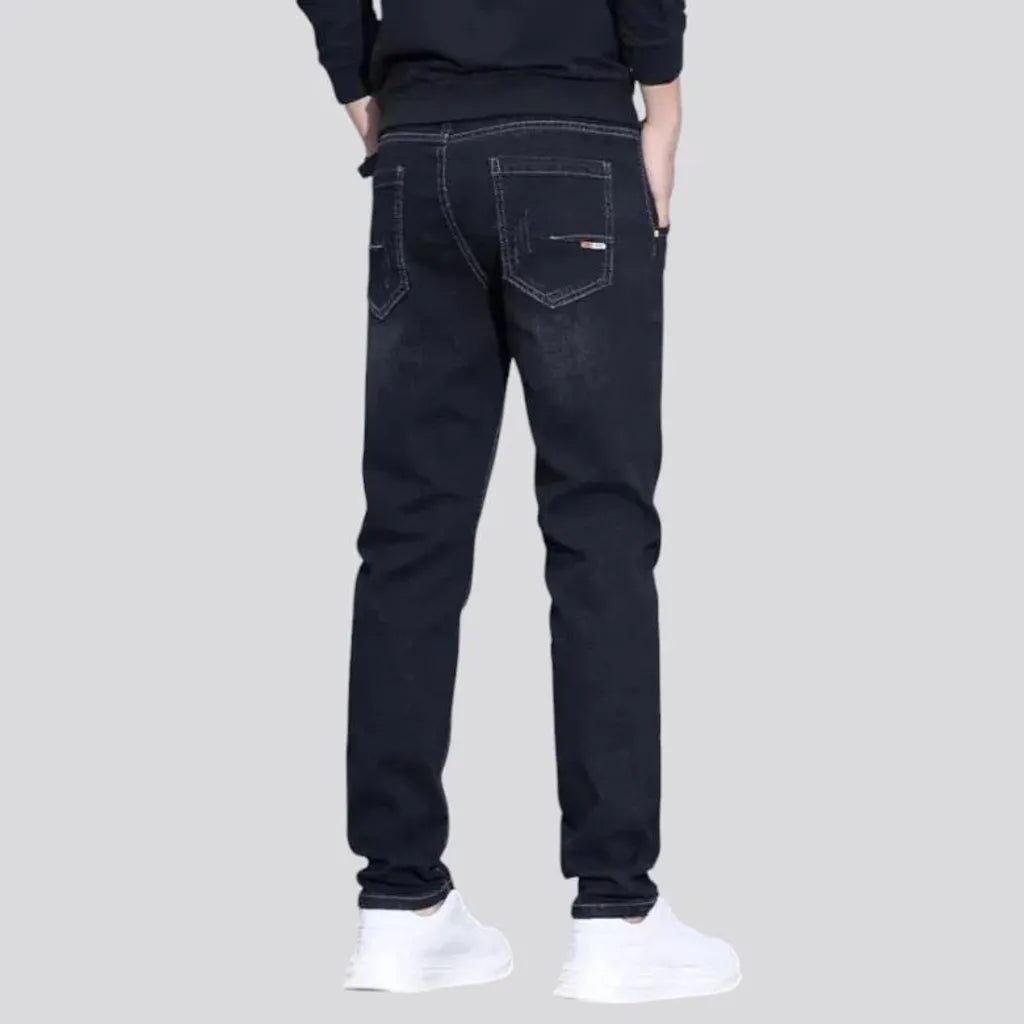 Slim fit dark jeans for men