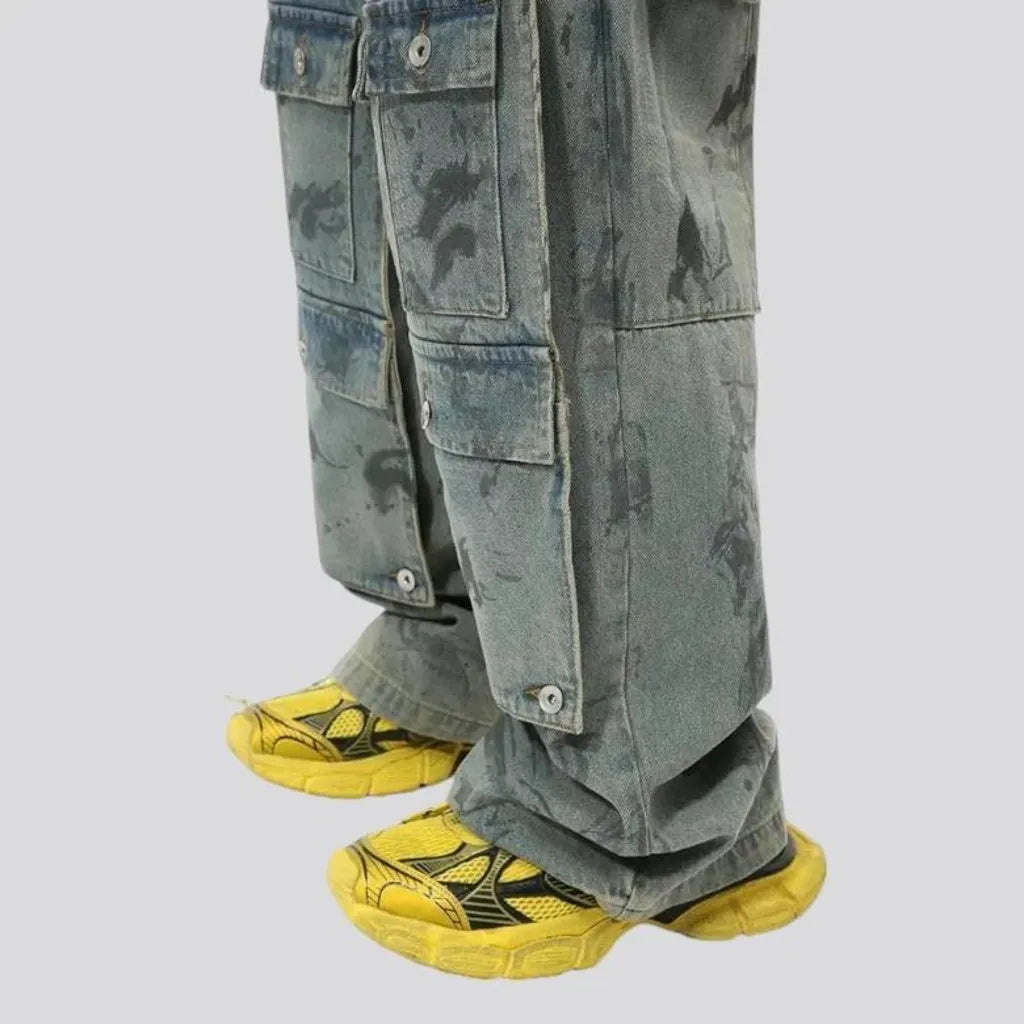 Mid rise retro baggy men's jeans