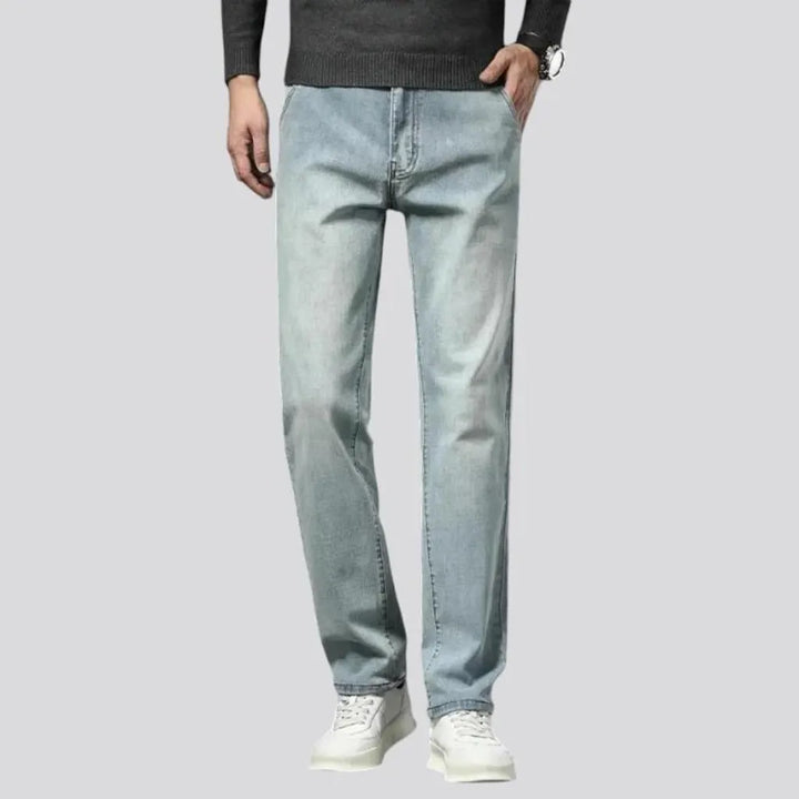 High-rise casual men's jeans