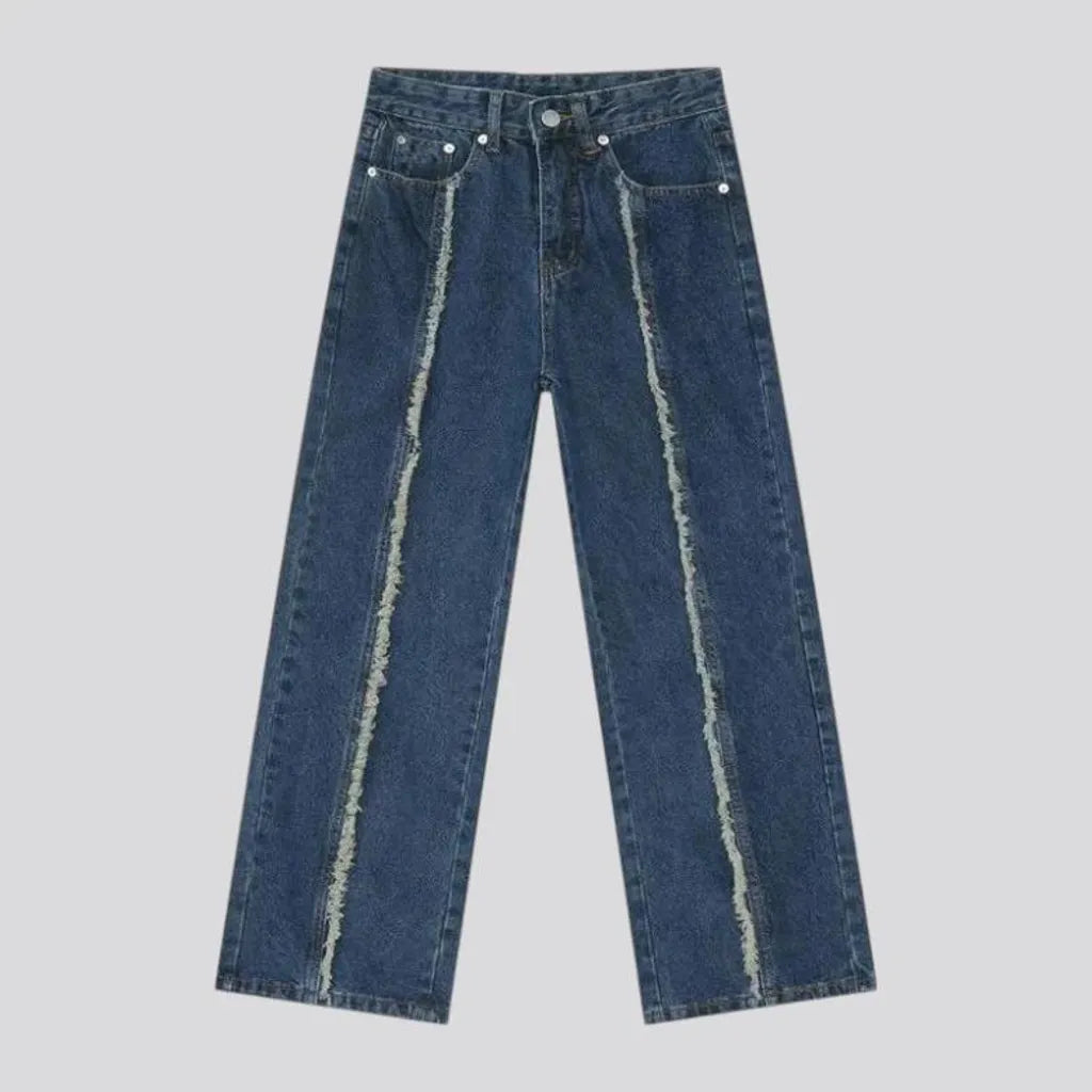 Vintage look medium rise men's jeans