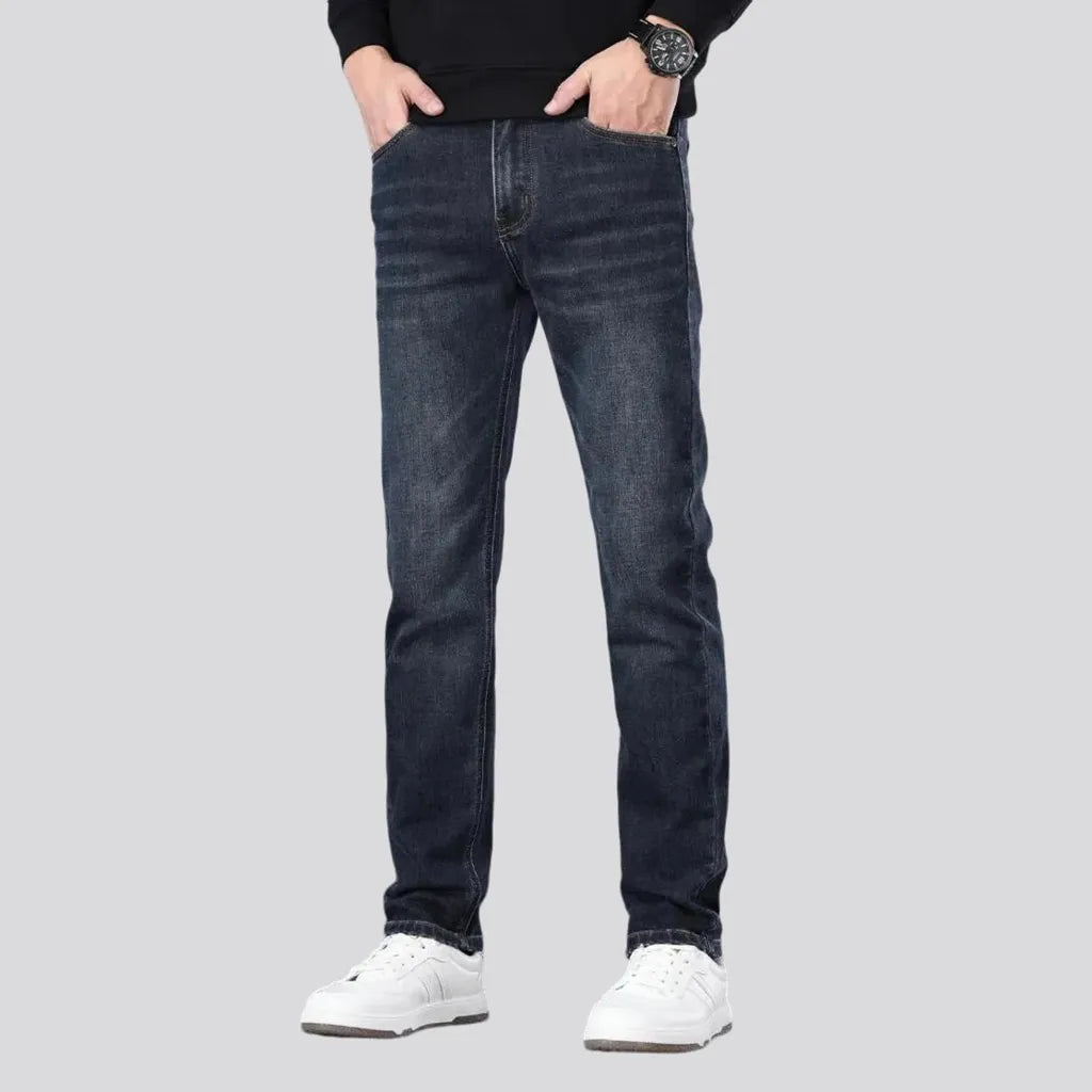 Stretchable high waist men's jeans