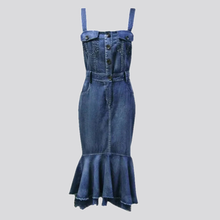 Layered fashion jeans dress