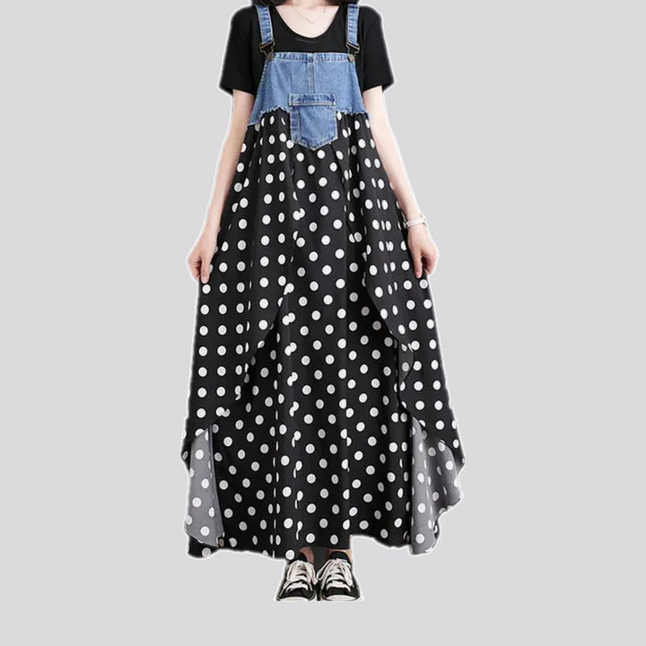 Artistic maxi jeans dress