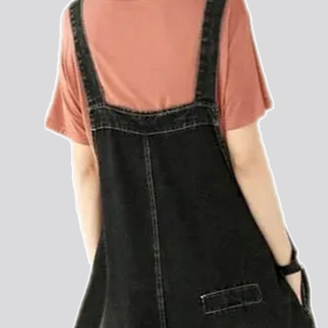 Vintage ripped women's denim overall