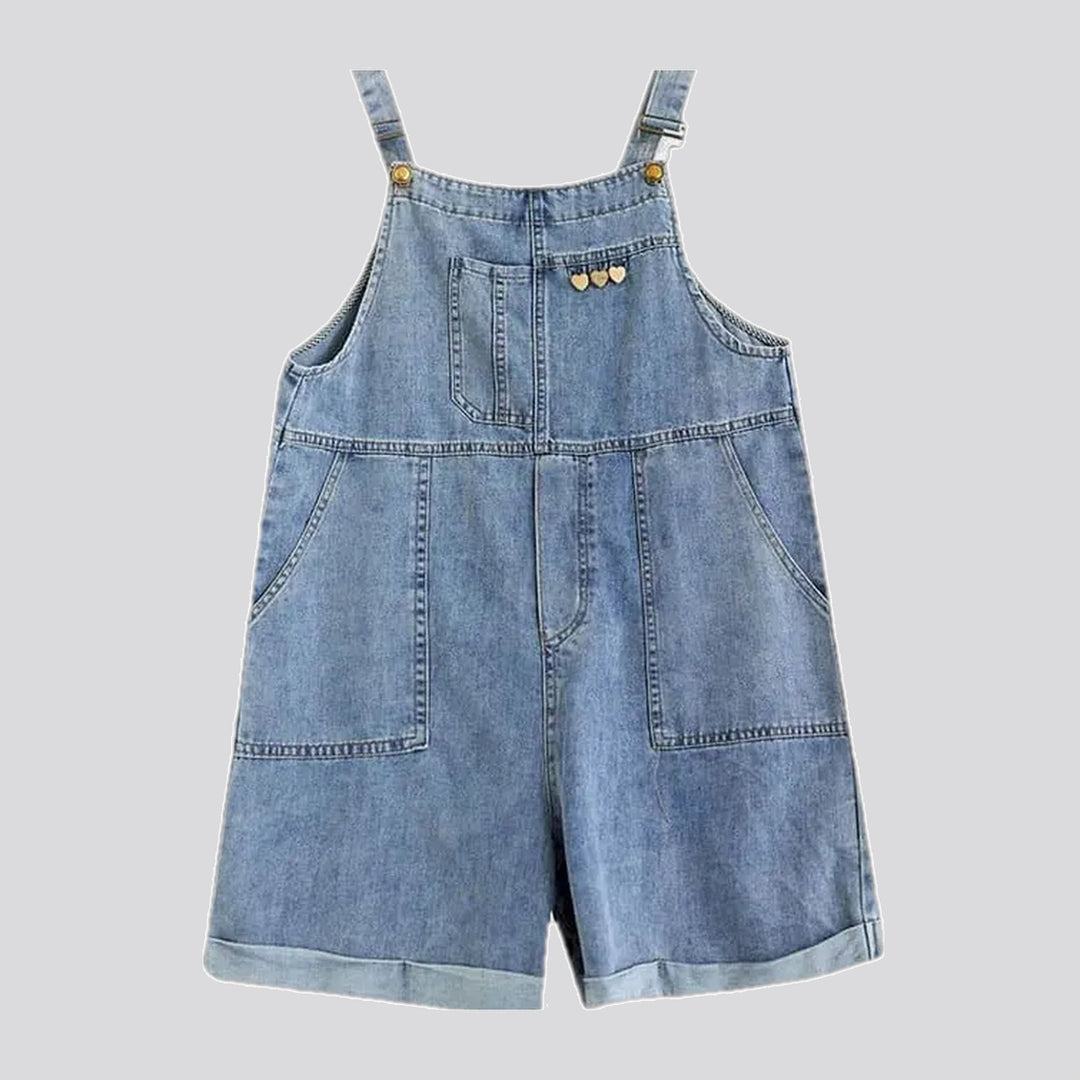 Baggy fit stylish women's denim overall