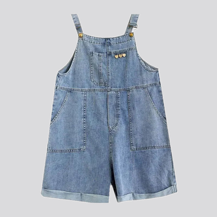 Baggy fit stylish women's denim overall