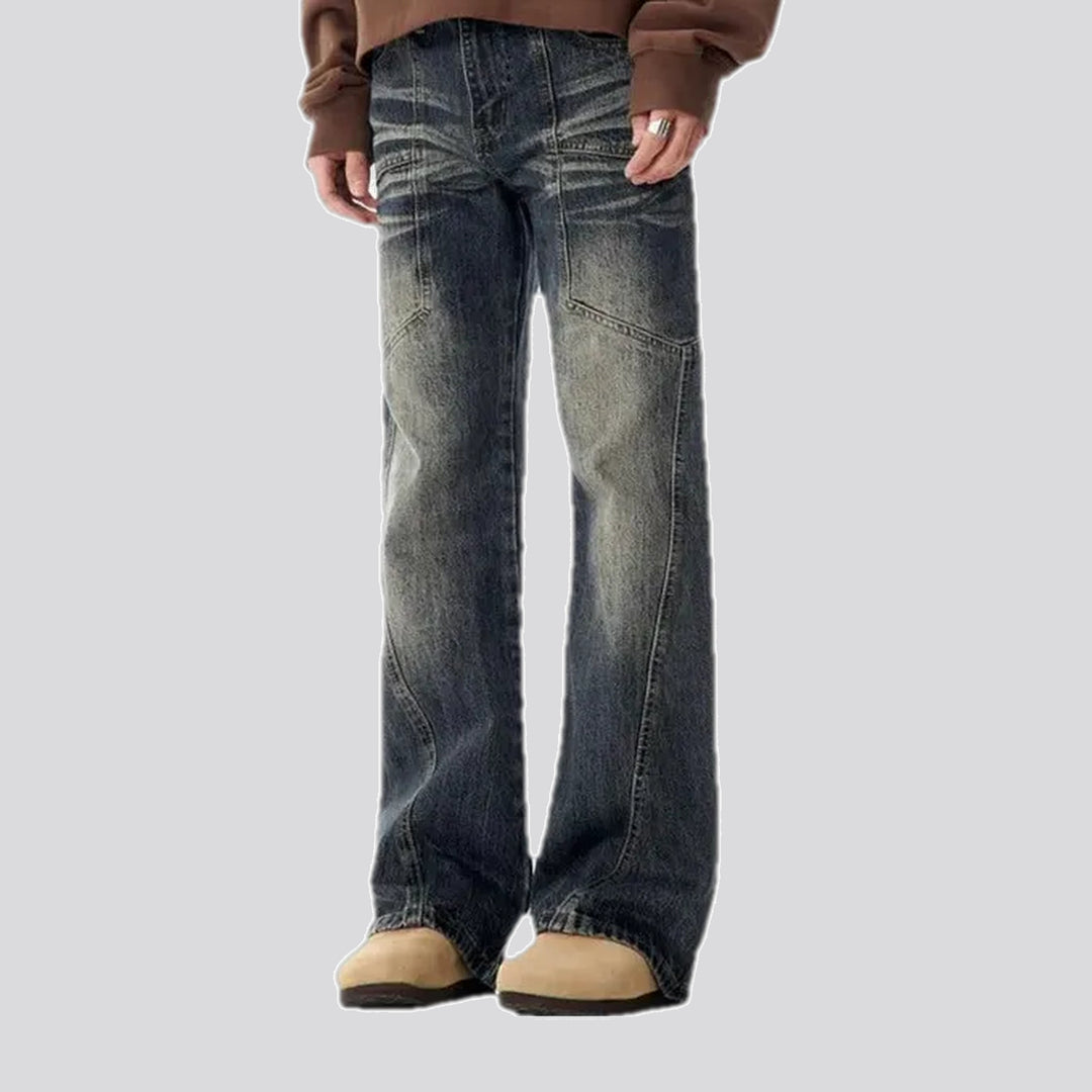 Vintage style wide fit men's jeans