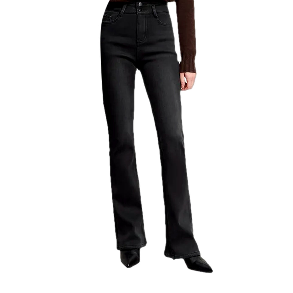 Insulated Bootcut and Tight Women's Jeans - Black